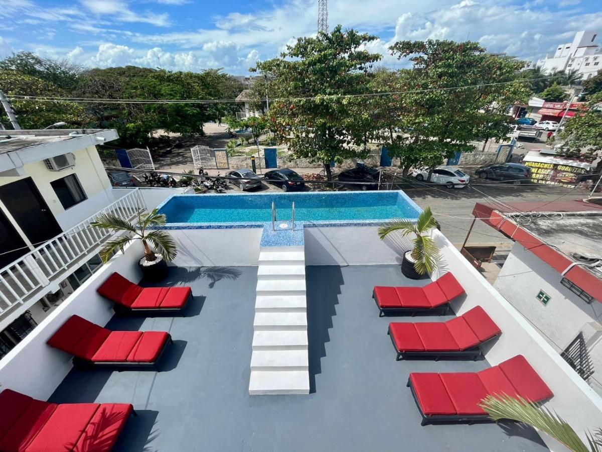 מלון פלאייה דל כרמן Balam Playa - 15Th Ave מראה חיצוני תמונה Rooftop pool at the Hotel Xel-Há
